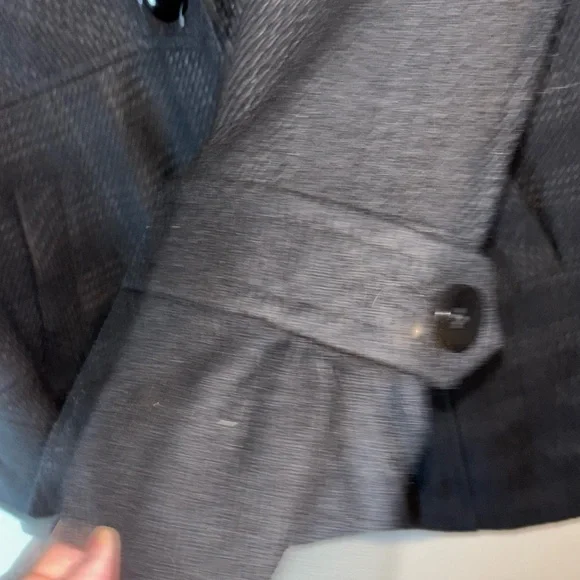 ESPRIT wool blend button down with hood Size M - Picture 6 of 9